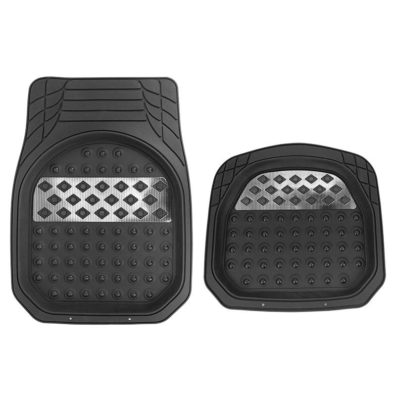 pvc with aluminum car mat design