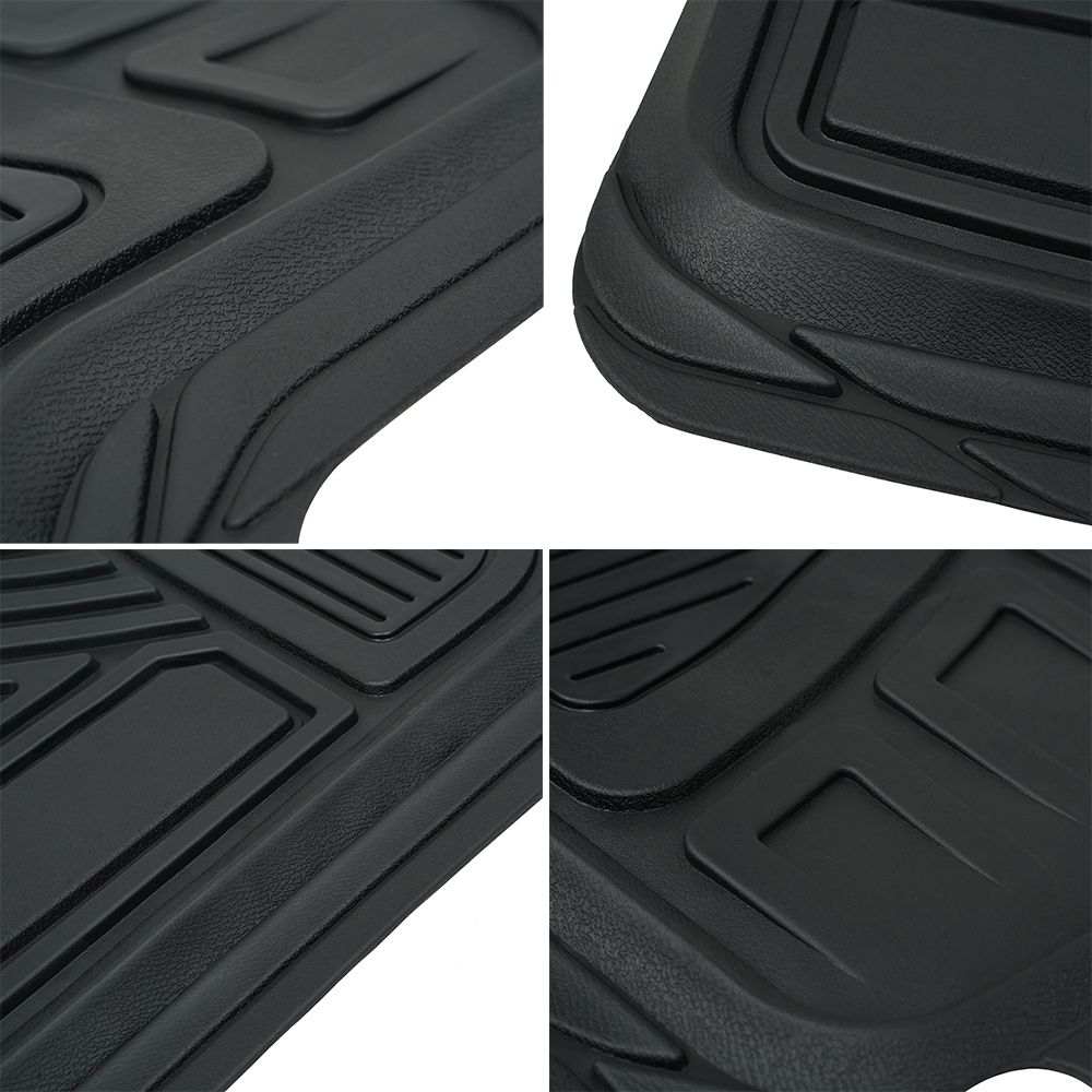 4-Piece Set Premium Quality Universal Fit Heavy Duty Rubber Vehicle Floor Mats PVC Car Mat