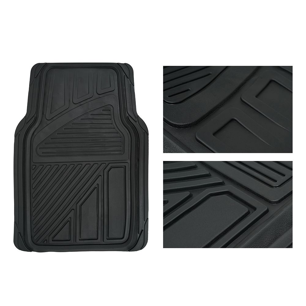 4-Piece Set Premium Quality Universal Fit Heavy Duty Rubber Vehicle Floor Mats PVC Car Mat