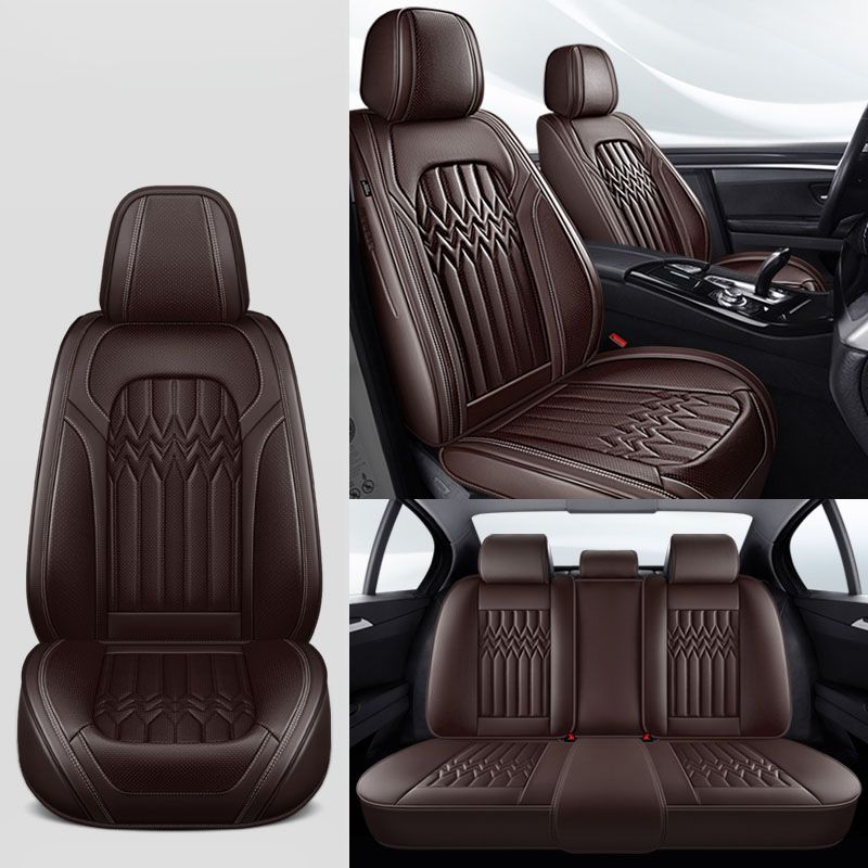 Waterproof universal breathable Pu Leather Fully Cover Fly 5D Stereo Comfortable Car Seat Cover Set