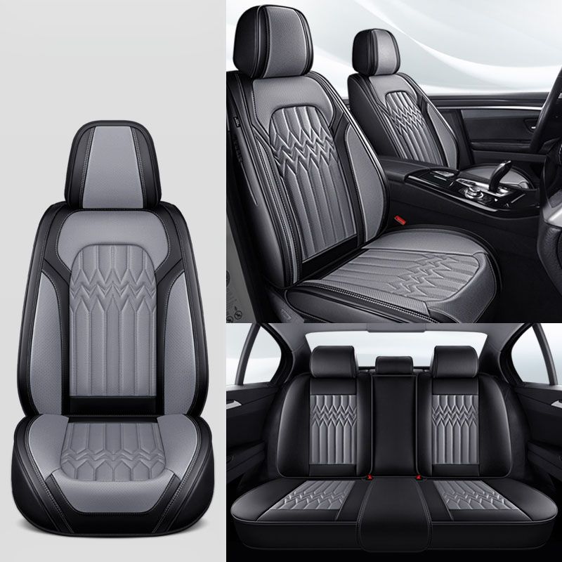 Waterproof universal breathable Pu Leather Fully Cover Fly 5D Stereo Comfortable Car Seat Cover Set