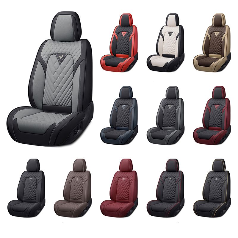 High Quality Custom Full-package Luxury 5D Car Seat Cushions 11 Pcs Universal PU Leather Seat Covers