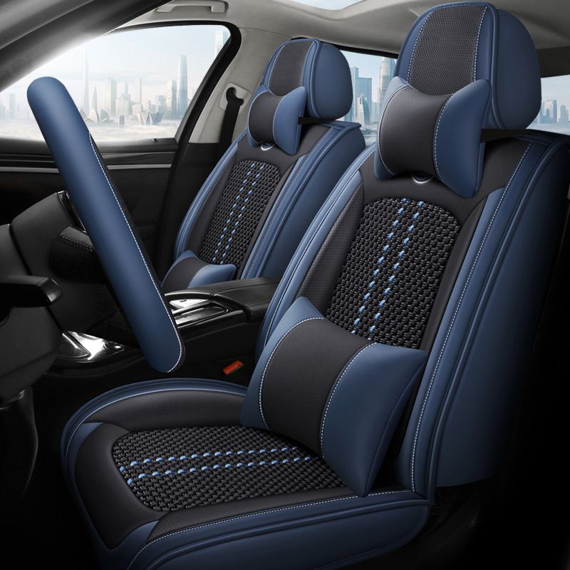 Wholesale universal size car interior cushion Pu Pvc Ice Silk Business Leather Car Seat Covers
