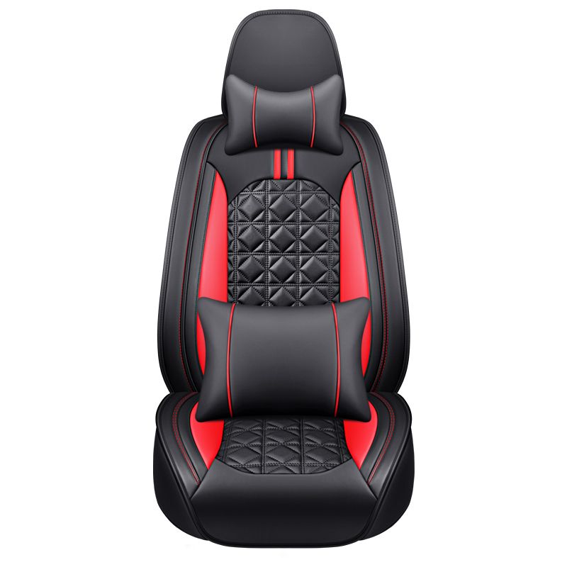 Full Set Car Seat Covers Crown PU Leather Car Seat Cover Full Surround Durable Comfortable Automotive Vehicle Cushion Cover