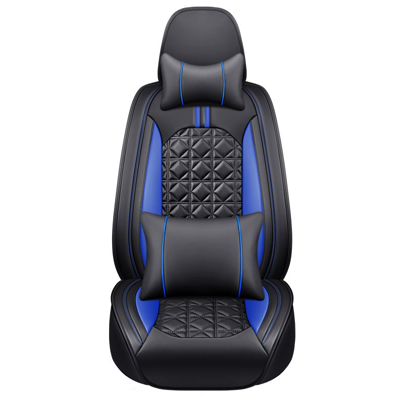 Full Set Car Seat Covers Crown PU Leather Car Seat Cover Full Surround Durable Comfortable Automotive Vehicle Cushion Cover