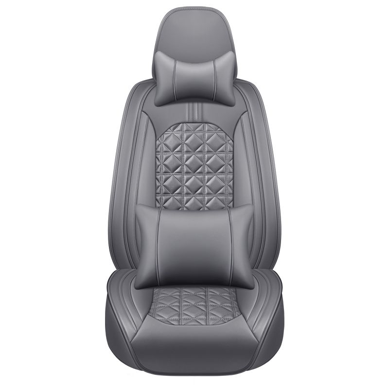 Full Set Car Seat Covers Crown PU Leather Car Seat Cover Full Surround Durable Comfortable Automotive Vehicle Cushion Cover