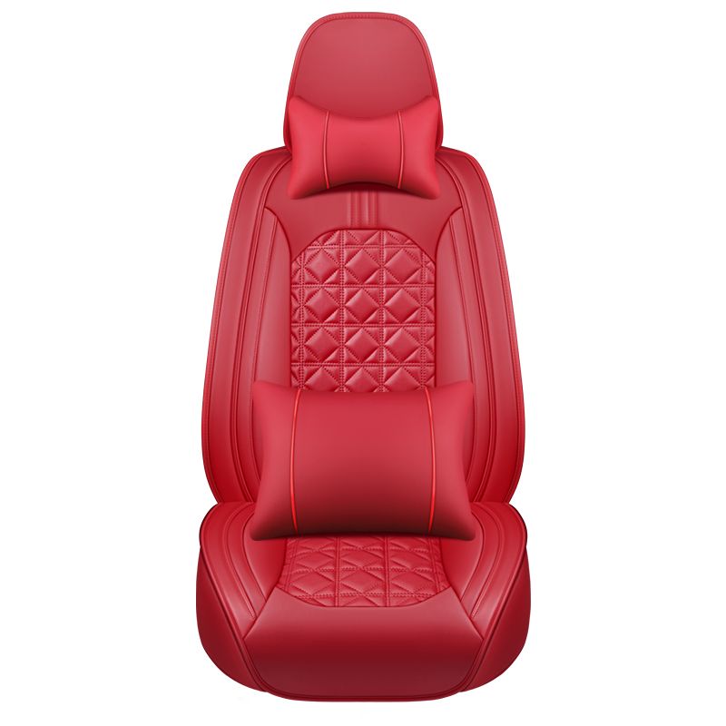Full Set Car Seat Covers Crown PU Leather Car Seat Cover Full Surround Durable Comfortable Automotive Vehicle Cushion Cover