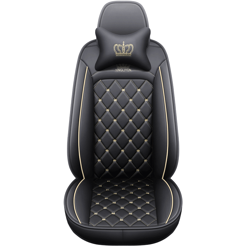 Car Accessories Luxury Full Set Universal Leather Car Seat Cover Waterproof Non-Slip Edge Wrapping Car Seat Protectors