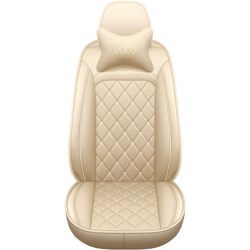 Car Accessories Luxury Full Set Universal Leather Car Seat Cover Waterproof Non-Slip Edge Wrapping Car Seat Protectors